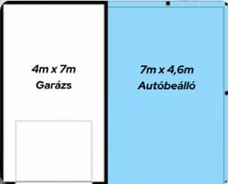 Modena prémium garázs – modern könnyűszerkezetes autóbeálló tégla vagy kő burkolattal
