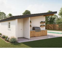 Santa Cruz ház valós fotó modern homlokzattal és terasszal