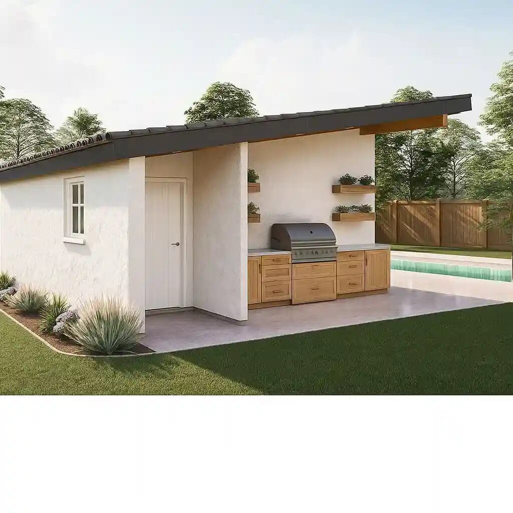 Santa Cruz ház valós fotó modern homlokzattal és terasszal